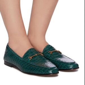 'Sam Edelman loraine' Horsebit Croc-embossed
 Leather Loafers